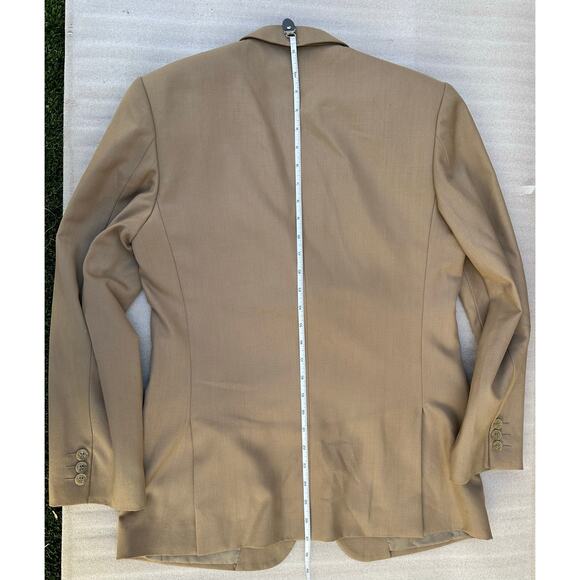 EUC Pierre Cardin Tan Camel Blazer Sport Coat 44R 2 Button Classic Suit Jacket - Picture 4 of 8
